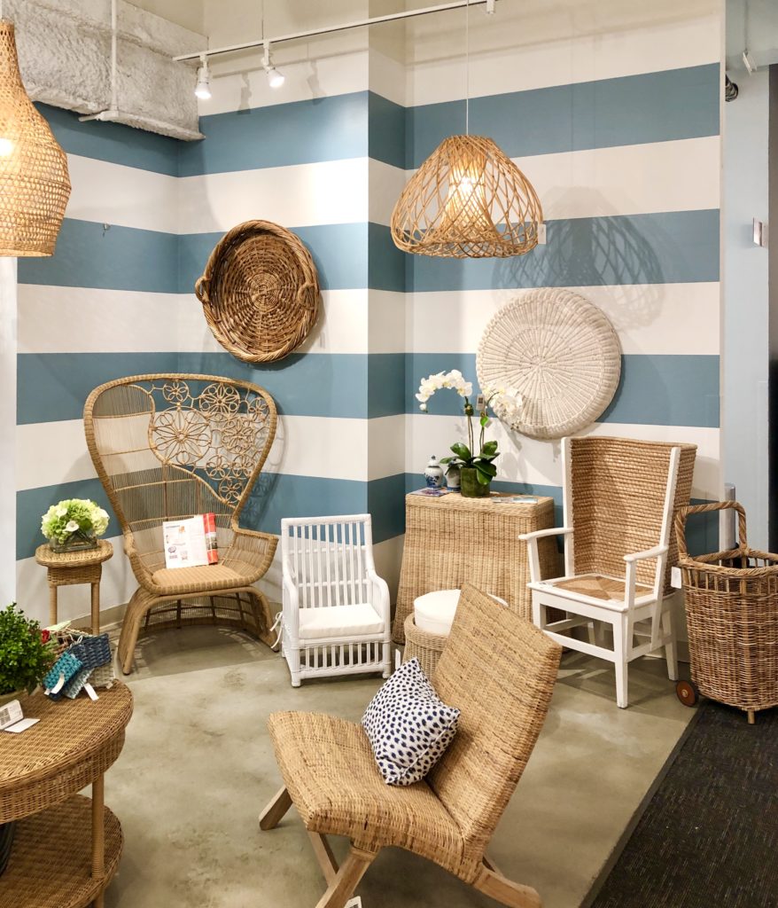 Tracy Dunn Design mixes wicker in the several of her projects.