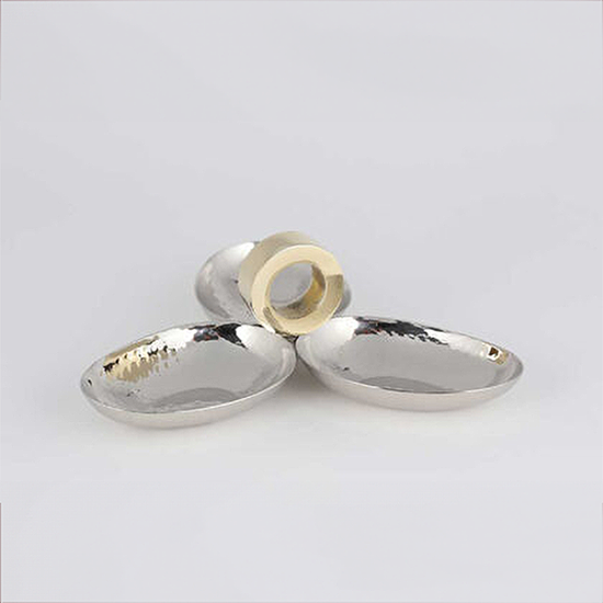 Tracy Dunn - Nickel and Gold 3 ring serving dish